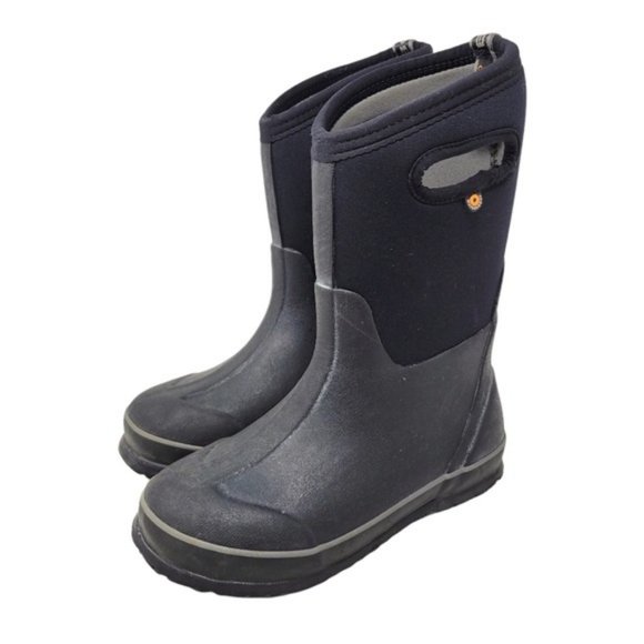 Bogs | Youth Big Kid Classic High Handles Winter Rain Boots Black Sz 3